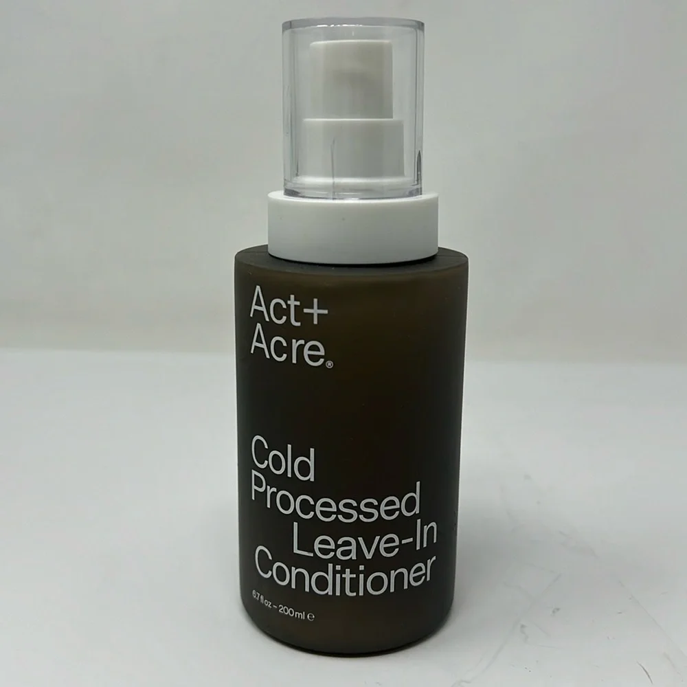 Act+Acre Cold Pressed 2% Squalene Anti-Frizz Leave In Conditioner 6.7 fl oz New
